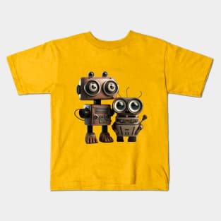 Cute Vintage Robot with Sidekick Kids T-Shirt